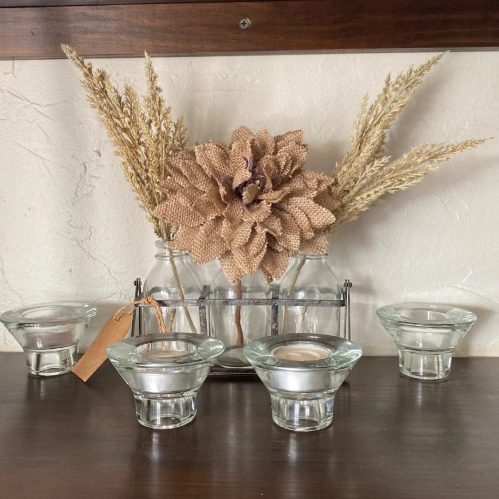 🆕 8 TEALIGHT CANDLE GLASS VOTIVES